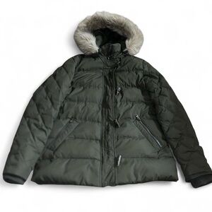 Lauren Ralph Lauren Women’s Toggle Puffer Down Coat Army Green Size S